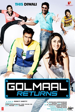 Download  Golmaal Returns (2008) Hindi Full Movie 480p [360MB] | 720p [1.2GB] | 1080p [3.8GB]